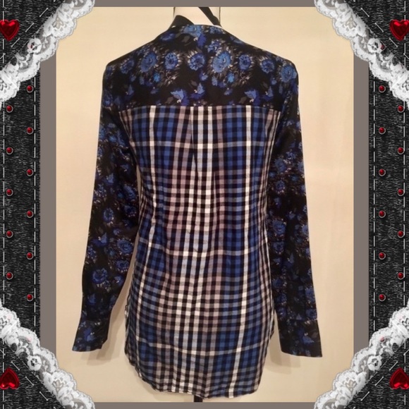 I love Ronson@ Plaid And Flowers Mix&Match Tunic - Picture 3 of 6